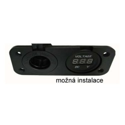 Panelové meradlo DV34530 voltmeter 6-30V červený