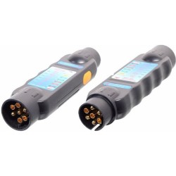 Tester 7-pólových autozásuvek a zástrčiek prívesov 12V HADEX R099A