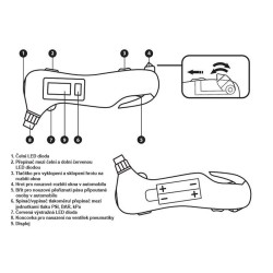Merač tlaku v pneumatikách EXTOL PREMIUM 8863050 EMERGENCY 5v1