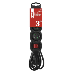 Predlžovací prívod 3 zásuvky 3m EMOS PC1313R