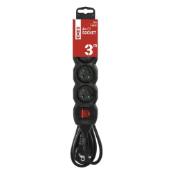 Predlžovací prívod 4 zásuvky 3m EMOS PC1413R
