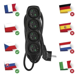 Predlžovací prívod 4 zásuvky 5m EMOS PC0415R