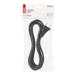 Flexo šnúra guma/neoprén 2x1,0mm2 5m čierna EMOS S03050N