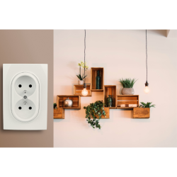 Dvojitá zásuvka ELECTROMALT OVA1029W OVAL
