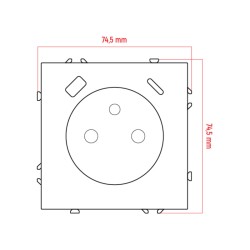 Zásuvka DPM MOXY MOX1036W biela