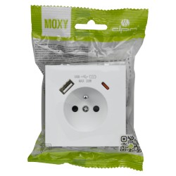 Zásuvka DPM MOXY MOX1036W biela