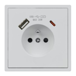 Zásuvka DPM MOXY MOX1036W biela