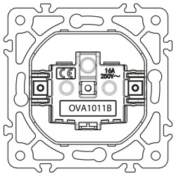 Zásuvka ELECTROMALT OVAL OVA1011B čierna