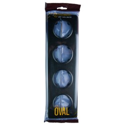 Štvornásobný rámček ELECTROMALT OVAL OVA1004B, čierny