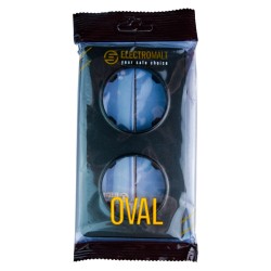 Dvojitý rámček ELECTROMALT OVAL OVA1002B, čierny