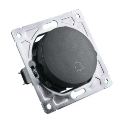 Zvonkový vypínač ELECTROMALT OVAL OVA1020B čierny