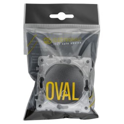 Zvonkový vypínač ELECTROMALT OVAL OVA1020B čierny