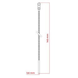 Uťahovací pásik s otvorom pre skrutku DPM OP36145-25W 3,6x145mm 25ks