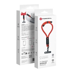 Šnúrka na zápästie FORCELL R10X40 červená - nastaviteľná