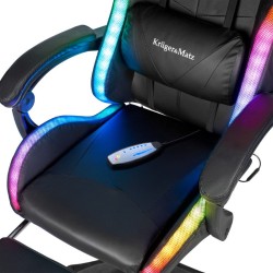 Herné kreslo KRUGER & MATZ GX-150 LED čierne