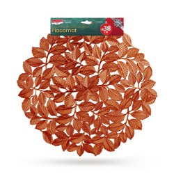 Prestieranie – bronzové – metalický efekt – okrúhle – PVC – 38 cm