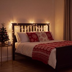 Svetelná reťaz – 5 m – teplá biela – 100 LED – 100–240 V – 6 W – zelený kábel