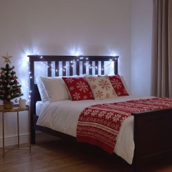 Svetelná reťaz – 10 m – studená biela – 200 LED – 100–240 V – 6 W – zelený kábel