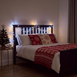 Svetelná reťaz - 10 m - 400 teplá biela & 100 studená biela LED - 100-240V - 6W - biely kábel