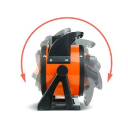 Dielenský ohrievač - PTC - 1000 / 2000 W - oranžová/čierna