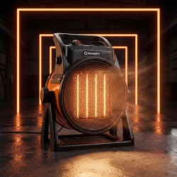 Dielenský ohrievač - PTC - 1000 / 2000 W - oranžová/čierna
