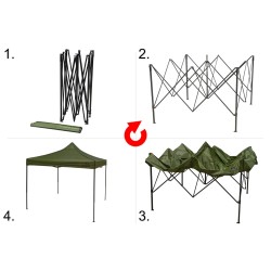 Párty stan CATTARA 13338 Waterproof 3x3m zelený