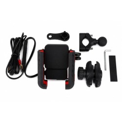 Vodotesný držiak na telefón na bicykel/motocykel CARCLEVER r16USBC s USB nabíjačkou