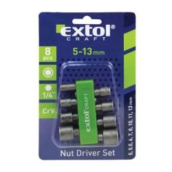 Nástrčné kľúče do vŕtačky EXTOL CRAFT 10213 8ks