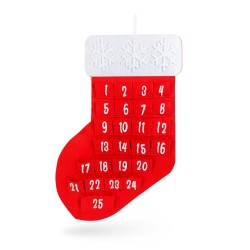 Vianočná dekorácia – adventný kalendár – mikulášska čižma – 59 x 36 cm
