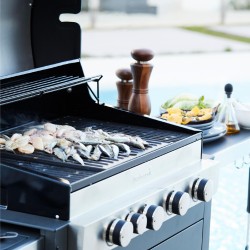 Plynový gril Barbecook BC-GAS-2038 Stella 4311 s úložným priestorom, infračervený bočný horák, 174x59x119cm