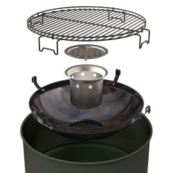 Barbecook BC-CHA-1022 Bubon na grilovanie na drevené uhlie Edson, zelený, priemer 47,5 cm