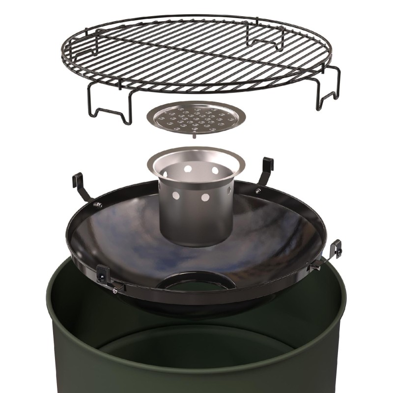 Barbecook BC-CHA-1022 Bubon na grilovanie na drevené uhlie Edson, zelený, priemer 47,5 cm