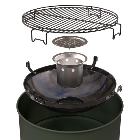 Barbecook BC-CHA-1022 Bubon na grilovanie na drevené uhlie Edson, zelený, priemer 47,5 cm