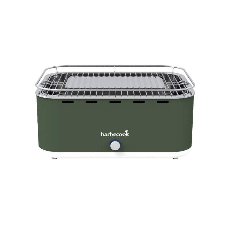 Barbecook BC-CHA-1018 Stolný gril na drevené uhlie Carlo, zelený, 44x33x21cm