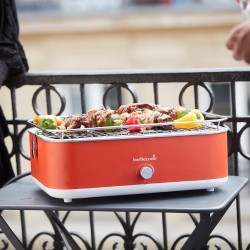 Elektrický stolný gril Barbecook BC-ELE-1001 E-Carlo, červený, 42,5x33x16,5cm