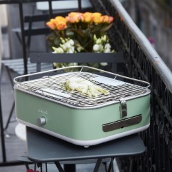 Elektrický stolný gril Barbecook BC-ELE-1002 E-Carlo, zelený, 42,5x33x16,5cm