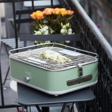 Elektrický stolný gril Barbecook BC-ELE-1002 E-Carlo, zelený, 42,5x33x16,5cm