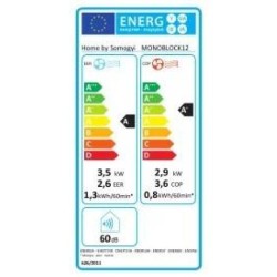 Monoblok klimatizácia, smart, inverter chladenie / ohrievanie, 3,5 / 2,9 kW, R290