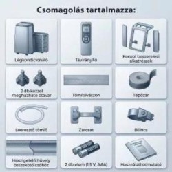 Mobil split klíma, smart, chladenie / ohrievanie, 3,5 / 2,2 kW, R32 640g