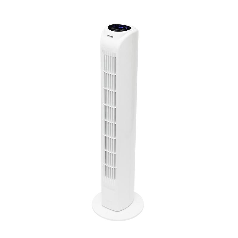 Stĺpový ventilátor s diaľkovým ovládačom, biela farba, 79 cm, 45 W