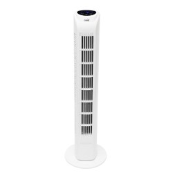 Stĺpový ventilátor s diaľkovým ovládačom, biela farba, 79 cm, 45 W