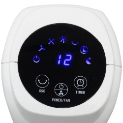Stĺpový ventilátor s diaľkovým ovládačom, biela farba, 79 cm, 45 W