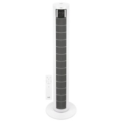Stĺpový ventilátor, diaľkový ovládač, čierna farba, 100 cm, 60 W