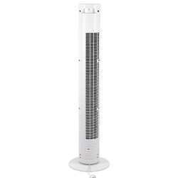 Stĺpový ventilátor, diaľkový ovládač, čierna farba, 100 cm, 60 W