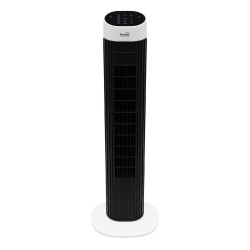 Stĺpový ventilátor s diaľkovým ovládačom, čierna farba, 79 cm, 45 W