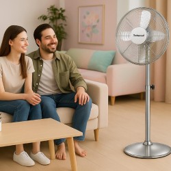 Kovový stojanový ventilátor, 40 cm, 50 W