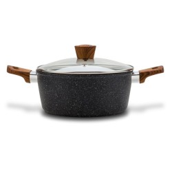 Hrniec "Nature" s nepriľnavým kamienkovým povrchom 24 cm