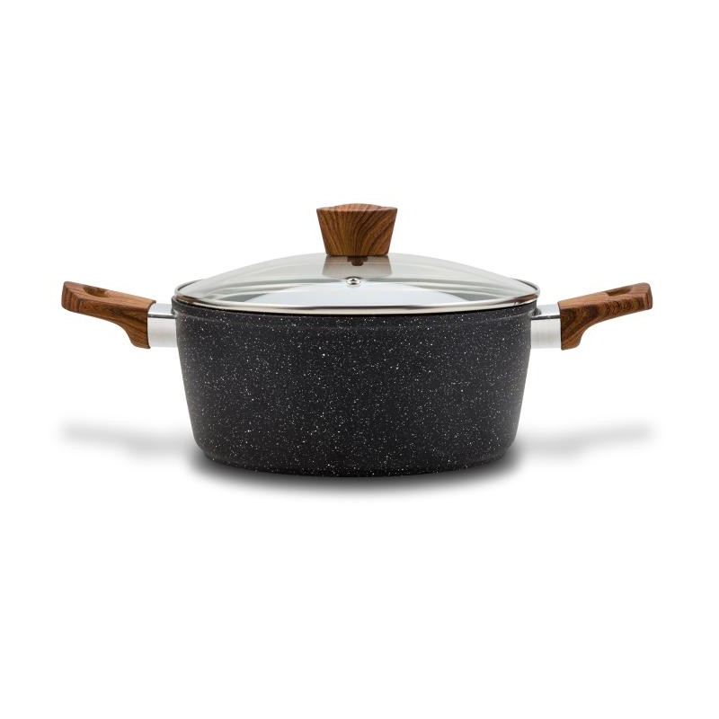 Hrniec "Nature" s nepriľnavým kamienkovým povrchom 24 cm