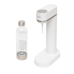 Výrobník sódy, biela/inox, 1000 ml prémiová fľaša