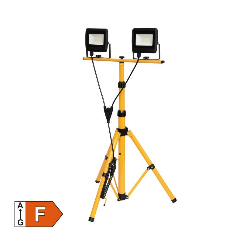 LED reflektor, so stojanom, 2x30W, 4000 lm, IP65